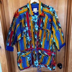 Vintage 90’s Striped Floral Jacket